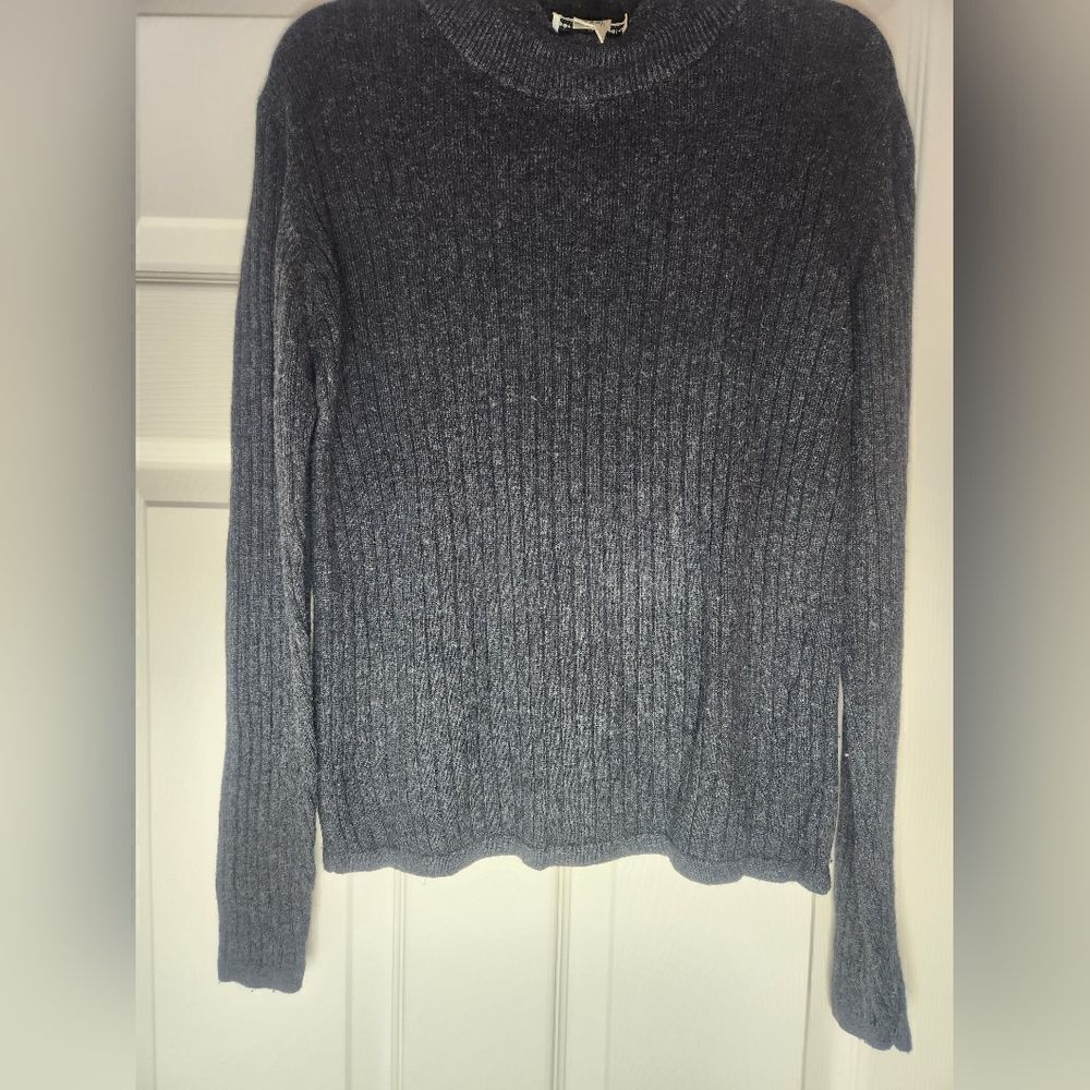 SARAH B STUDIO Women’s S Gray Turtleneck Sweater Soft 85% Silk 15% Cashmere